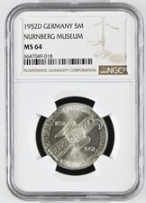 J 388  5 Mark Germanisches Museum von 1952 D  NGC MS 64  KM015