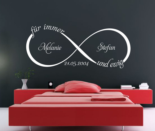Wandtattoo für immer und - für,