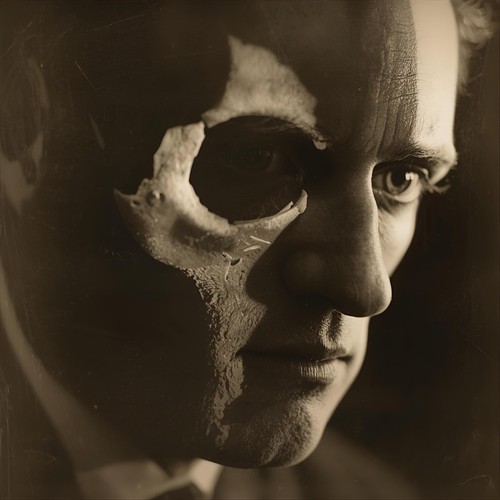 Mann mit totenkopf - mit,