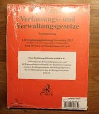 Sartorius 140. Ergänzungslieferung Verfassungs- und Verwaltungsgesetze 