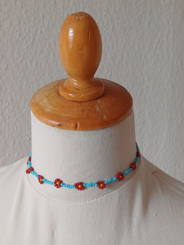 Kette halskette kurz blumen - kette,