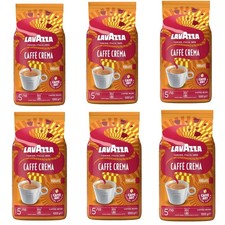 6x 1kg Lavazza Caffe Crema Vibrante Kaffee Stärke 5/10 Kaffeebohnen