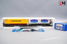 Roco H0 1901 Güterwagen Auto und Waggon Dunlop Danone DB | B-706
