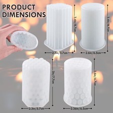 4er Set 3D Silikonform Kerzenform DIY Kerzengießen Seifen Form Kerzen Gießform