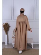 Abaya Kleid Beige Braun Medina