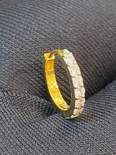 Pave 0,20 Cts Runde Brilliant Cut Natürliche Diamanten Nasenring In 585 14K Gold