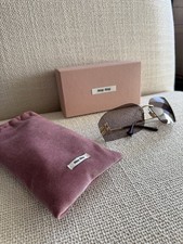 Miu Miu Sunglasses MU 54YS Sonnenbrille GOLD/ PINK Ungetragen!