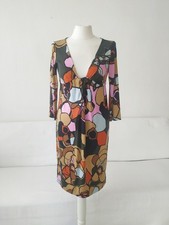 Diane von Fürstenberg DvF wunderschönes Kleid 100% Seide D 36 38 40 3/4 Arm