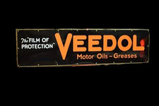 Porcelain veedol enamel sign - veedol,