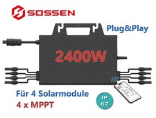 Micro-Wechselrichter 2400W 4x MPPT WiFi IP67 für Balkonkraftwerk PV Photovoltaik