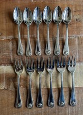 Versace Medusa Besteck 150 gramm versilbert 6x Kuchengabel und 6 x Kaffeelöffel