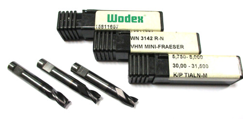 Wodex vhm schaftfräser - 3x,