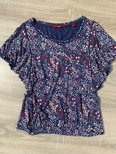 s.Oliver Millefleur Bluse mit Fledermausärmel in Navy geblümt Gr. 32 eher größer