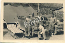  Foto WK II Wehrmacht Soldaten Fahrzeuge Zelt Liegestuhl nude L1.02