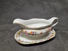⭐️ SCHUMANN PORZELLAN  DRESDEN BLUMEN SAUCIERE - BEFESTIGTER TELLER ⭐️