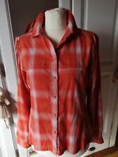 VAUDE Langarmbluse - ORANGE-KARIERT - lässiger Schnitt und klassisches Design!!!