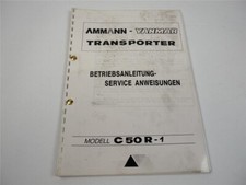 Ammann Yanmar Transporter C 50 R - 1 Betriebsanleitung Service Wartung