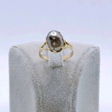Ring Gold 750er mit Tahiti Perle - Damenring Perlenring Goldring Gr. 57