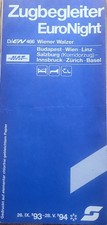 ÖBB Ihr Zugbegleiter D/EN 466  " Wiener Walzer  " Budapest- Basel  1993/1994
