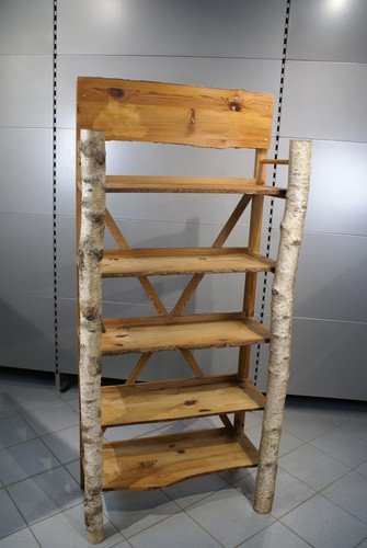Holzregal natur massiv - massiv,