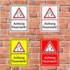 Schild Achtung Feuerwerk
