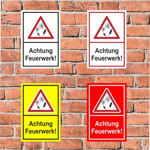 Schild achtung feuerwerk - achtung,
