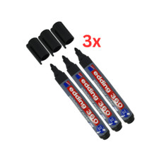 Edding Whiteboard 360 Marker schwarz 3 Stifte 1,5-3mm Rund Flipchart Magnettafel
