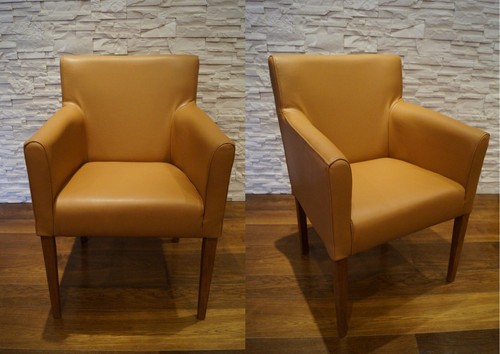 Breite echtleder stuhl - stuhl, sessel