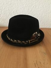 Habig Wien Trachtenhut Fedora Schwarz 55