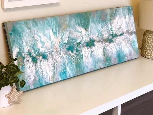 Original acryl fluid painting - acryl,