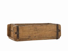 Holz Ziegelform Aufbewahrungsbox Kasten Holzkiste Unikat Vintage ca. 32x15cm