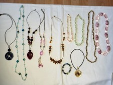 Modeschmuck 11 Teile Konvolut Paket 10x Halsketten lang und kurz  1x Armband