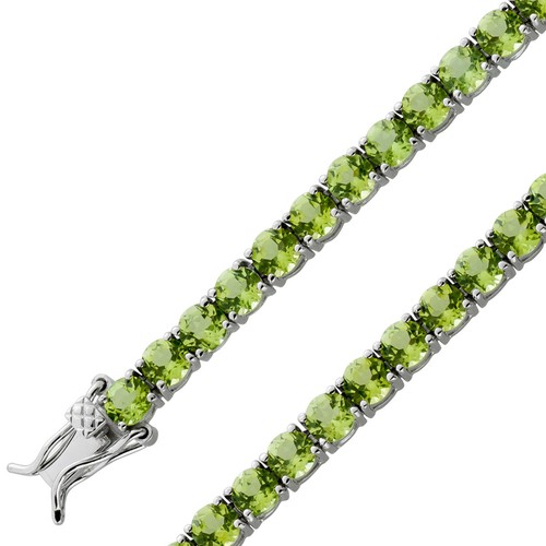 Peridot tennisarmband silber - peridot,