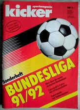 kicker Sonderheft Bundesliga 1991/1992, 91/92  (top Zustand)