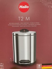 Hailo T2 M, Mülleimer aus Stahlblech, 11 Liter, Deckel mit Beule B-Ware