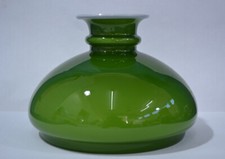 Ø 190 mm Petroleum Lampe Lampen Lampenschirm Lamp 185 mm Glas Schirm Grün Weiß
