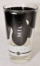1 Glas MILK Licor 43 Glas schwarz weiß