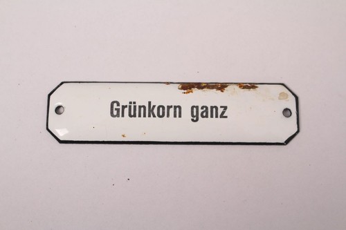 Grünkorn ganz emailschild - ganz,