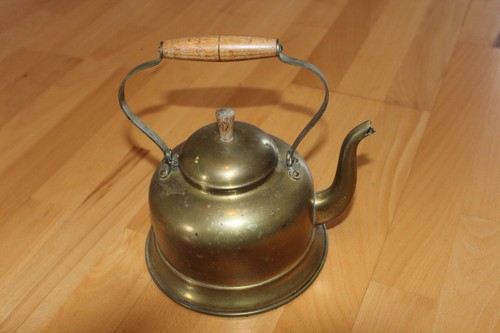 Teekanne messing mit - teekanne,