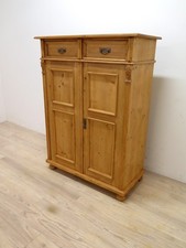 restauriertes Weichholz-Vertiko im Landhausstil, Schrank, Kommode Antik-Lux