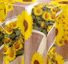 PVC Tischdecke Sunny 2 Sonnenblume gelb braun Wachstuch • Eckig • Länge & Breite