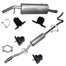 Komplett Auspuff mittel/end +Anbausatz für Peugeot 207 CC SW/ 208 I Schrägheck
