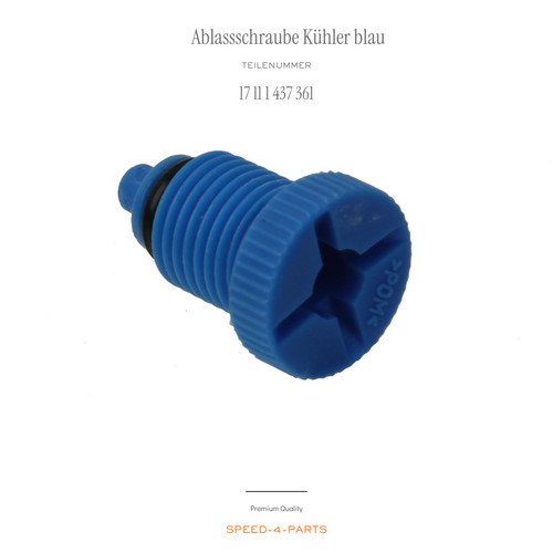 Ablassschraube kühler blau - ablassschraube,