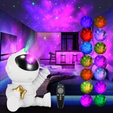 LED Sternenhimmel Lampe Projektor Astronaut Galaxy 360°Kinder LED Nachtlicht USB