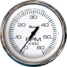 Faria 33807 Chesapeake White Tachometer 0-6000 RPM TC9796