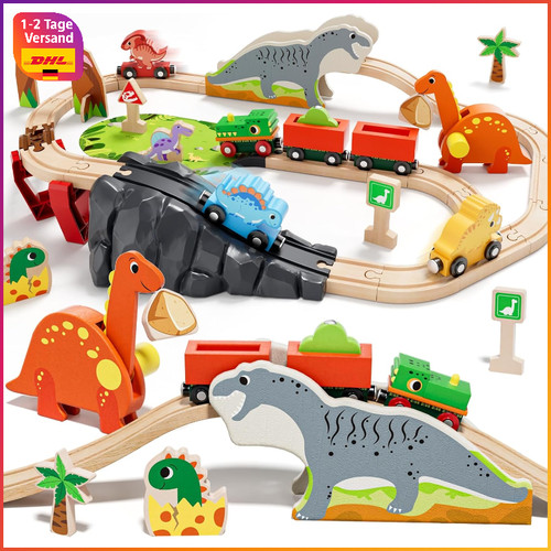 Holzeisenbahn dinosaurier - holzeisenbahn,