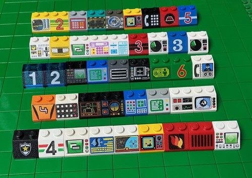 Lego dachstein 2x2 bedruckte - -,