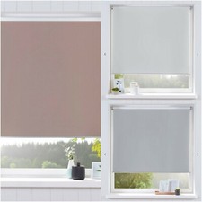 Klemmrollo Sonnenschutz Thermo Sand Weiß Grau ohne bohren Abdunklung banani Easy