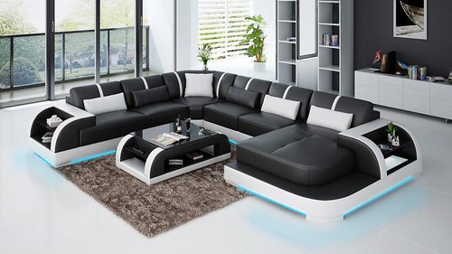 Ledersofa couch wohnlandschaft - ledersofa,