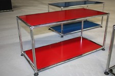 USM Haller Regal Sideboard Tisch-Ablage 1 Fach offen rot Beistelltisch Medien